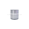 Vaso airless per crema cosmetica argento acrilico di buona qualità vaso airless in plastica da 30 g 50 g per crema per la cura della pelle